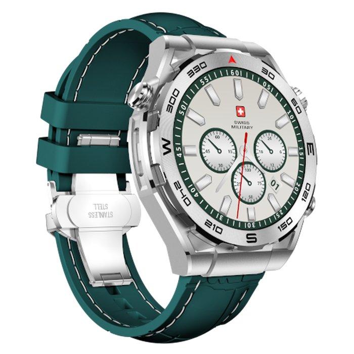 Swiss Military Dom 3 Smart Watch, Silicone Strap – Green