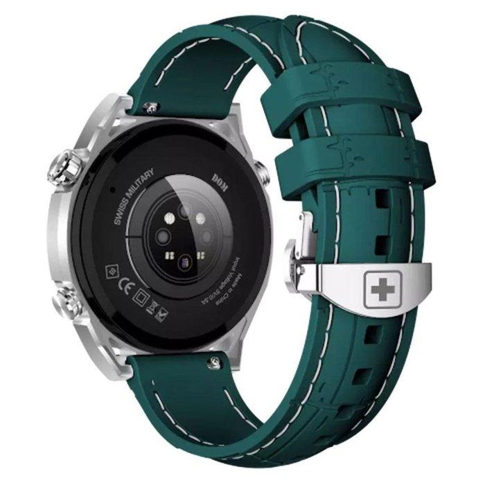Swiss Military Dom 3 Smart Watch, Silicone Strap – Green