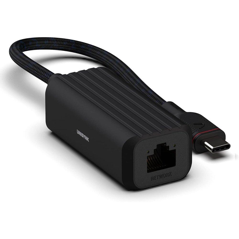 UNISYNK USB-C to Network Adapter, 10379 – Black
