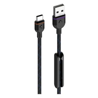 Buy Unisynk usb-a to usb-c cable, 60w, 1. 2m, 10161– black in Kuwait