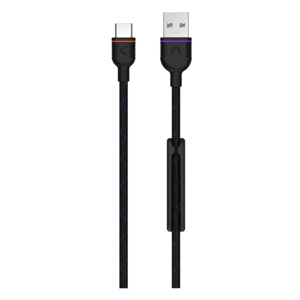 UNISYNK USB-A to USB-C Cable, 60W, 1.2M, 10161– Black