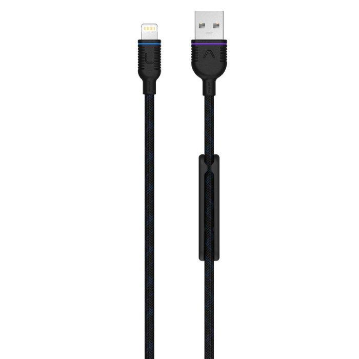 UNISYNK USB-A to Lightning Cable, 60W, 2.0m, 10274 - Black
