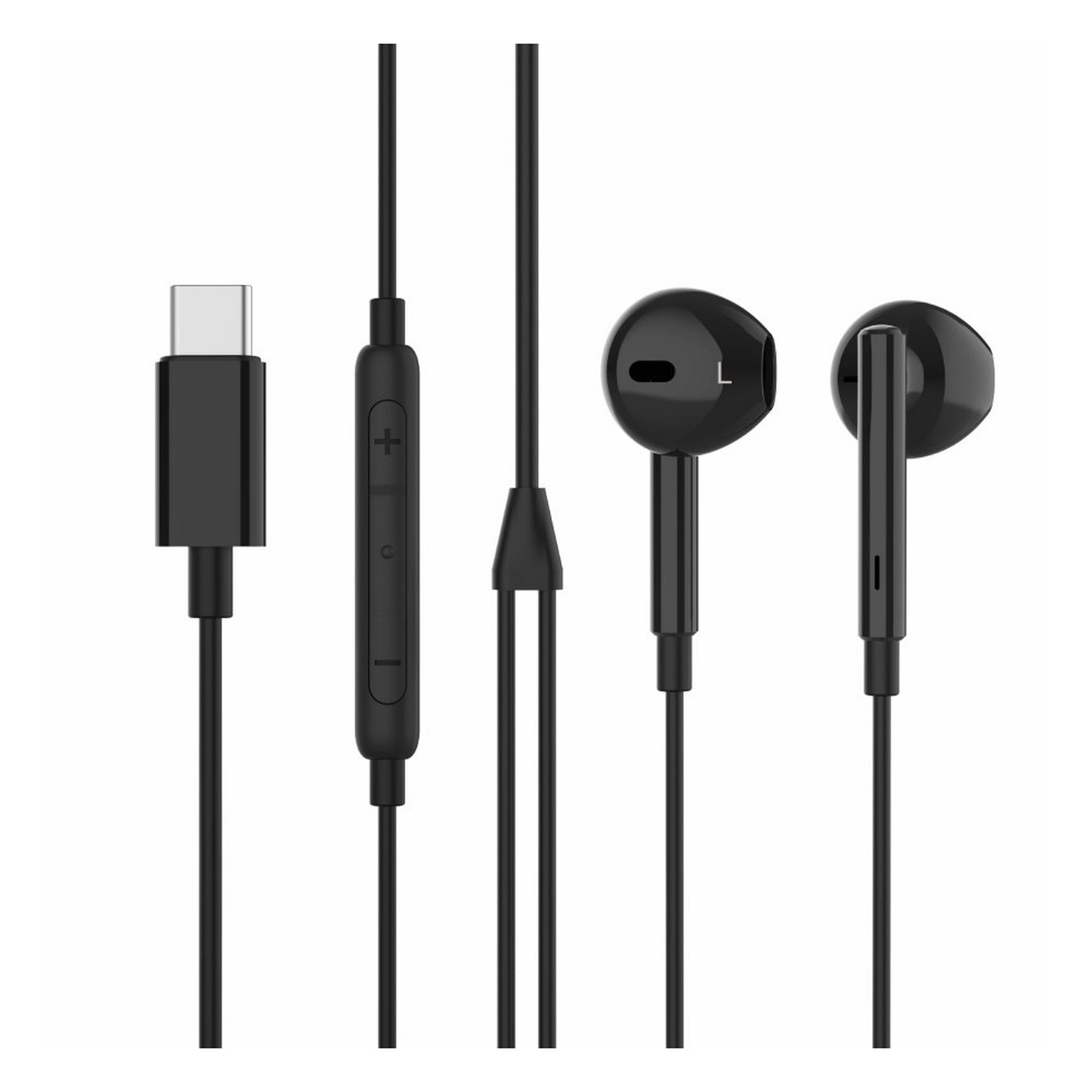 UNISYNK In-Ear USB-C Wired Headphones, 10396- Black
