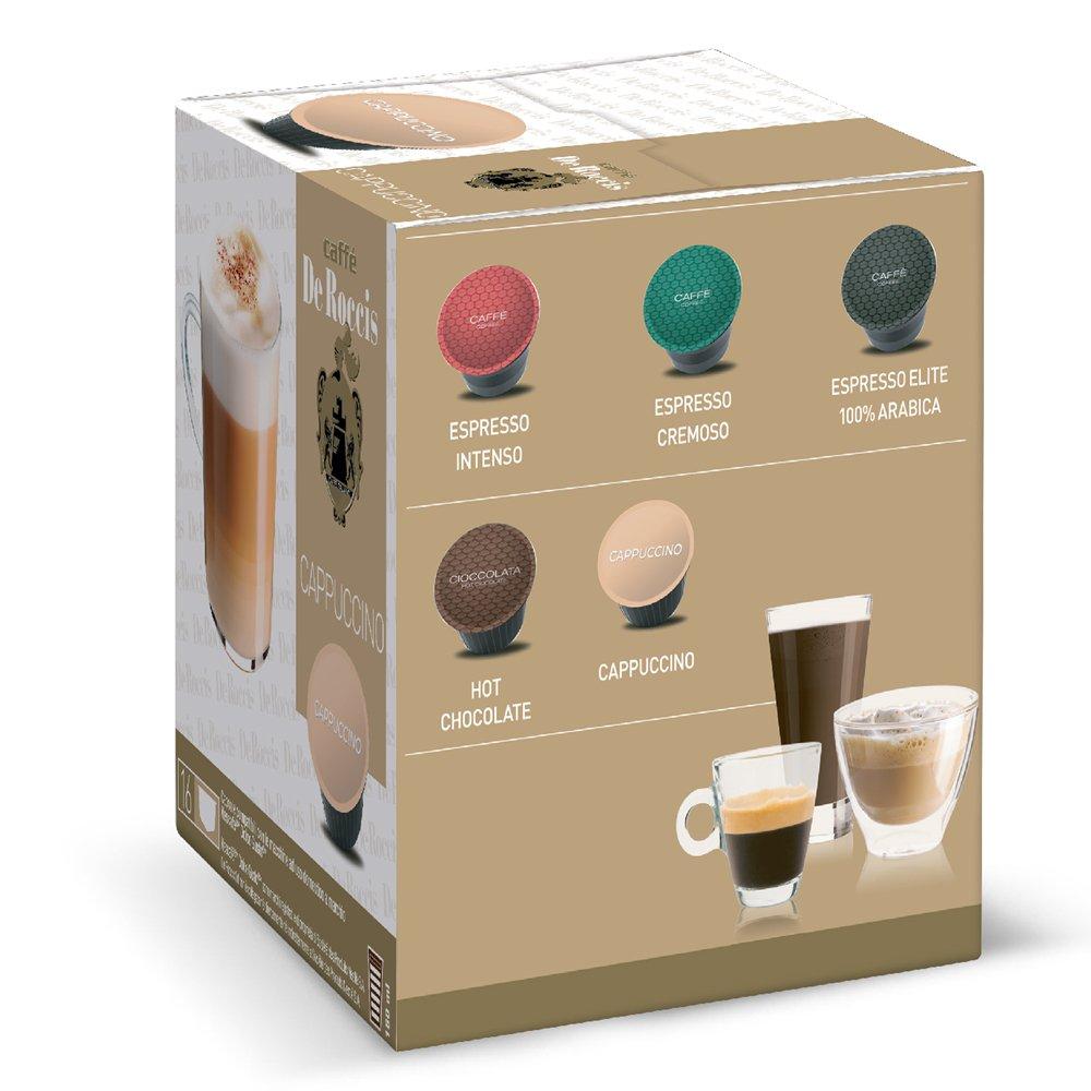 كبسولات قهوة كابتشينو من دي روتشيس، 16 كبسولة، 1ROCC17