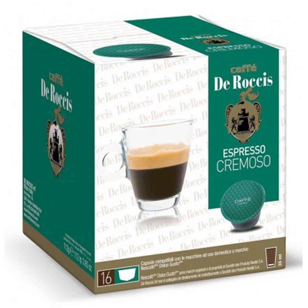 Caffe DE Roccis Dg Espresso Cremoso Coffee 16 Capsule, 1ROCC14