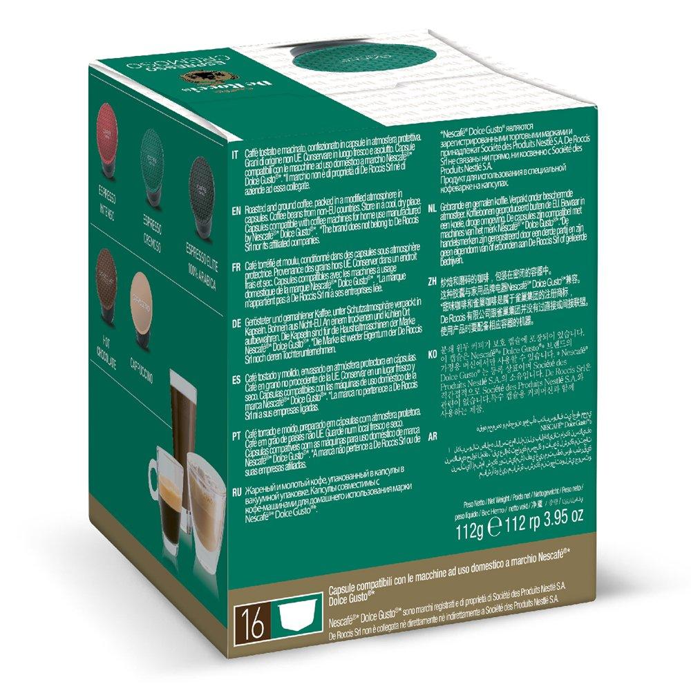 Caffe DE Roccis Dg Espresso Cremoso Coffee 16 Capsule, 1ROCC14