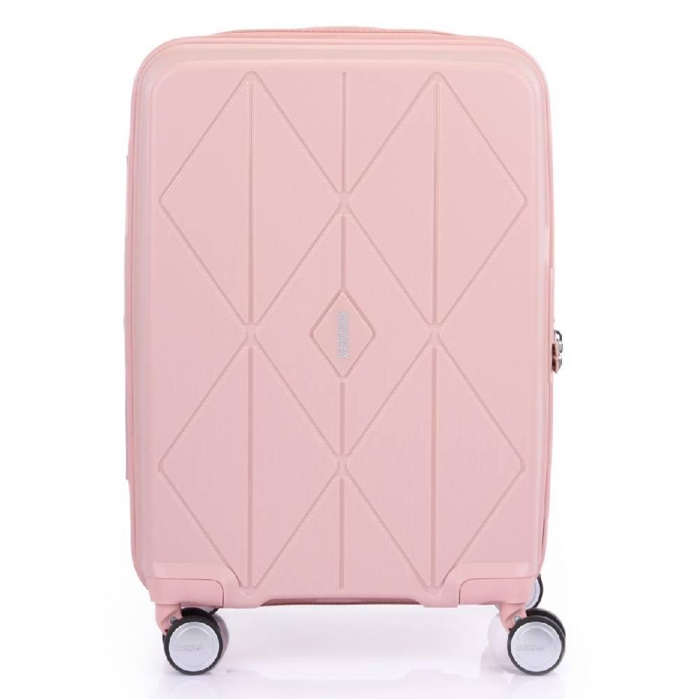 American Tourister ARGYLE Hard Spinner Luggage, 55cm, QH7X00001- Hard Pink