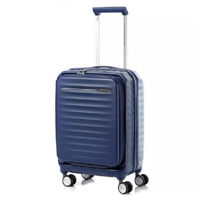 Buy American tourister frontec spinner hard luggage trolley bag, 54cm, hj3x41007- navy blue in Kuwait