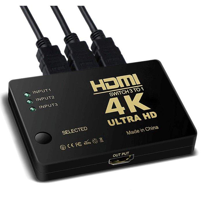 RTC 3 Inputs to 1 Output 4K Ultra HD HDMI Converter Xcite