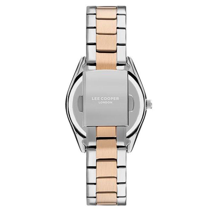 Lee Cooper Watch for Women, Analog, 32 mm, Metal Strap, LC07459.520 – Silver/Rose Gold