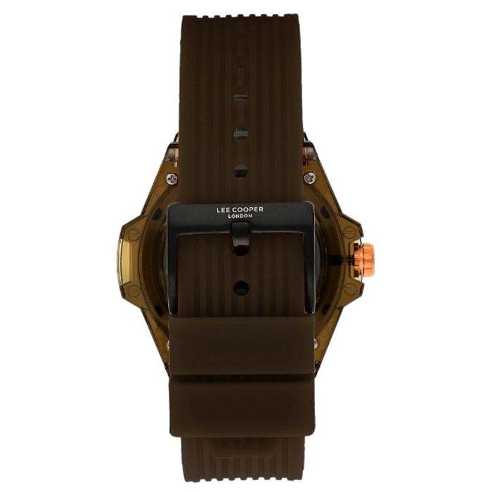Lee Cooper Watch for Men, Multi-Function, 44 mm, Silicone Strap, LC07975.051 – Black