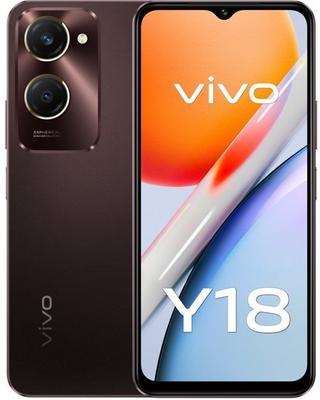 Buy Vivo y18 phone, 6. 56-inch, 128gb, 6gb ram, 50mp - mocha brown in Kuwait