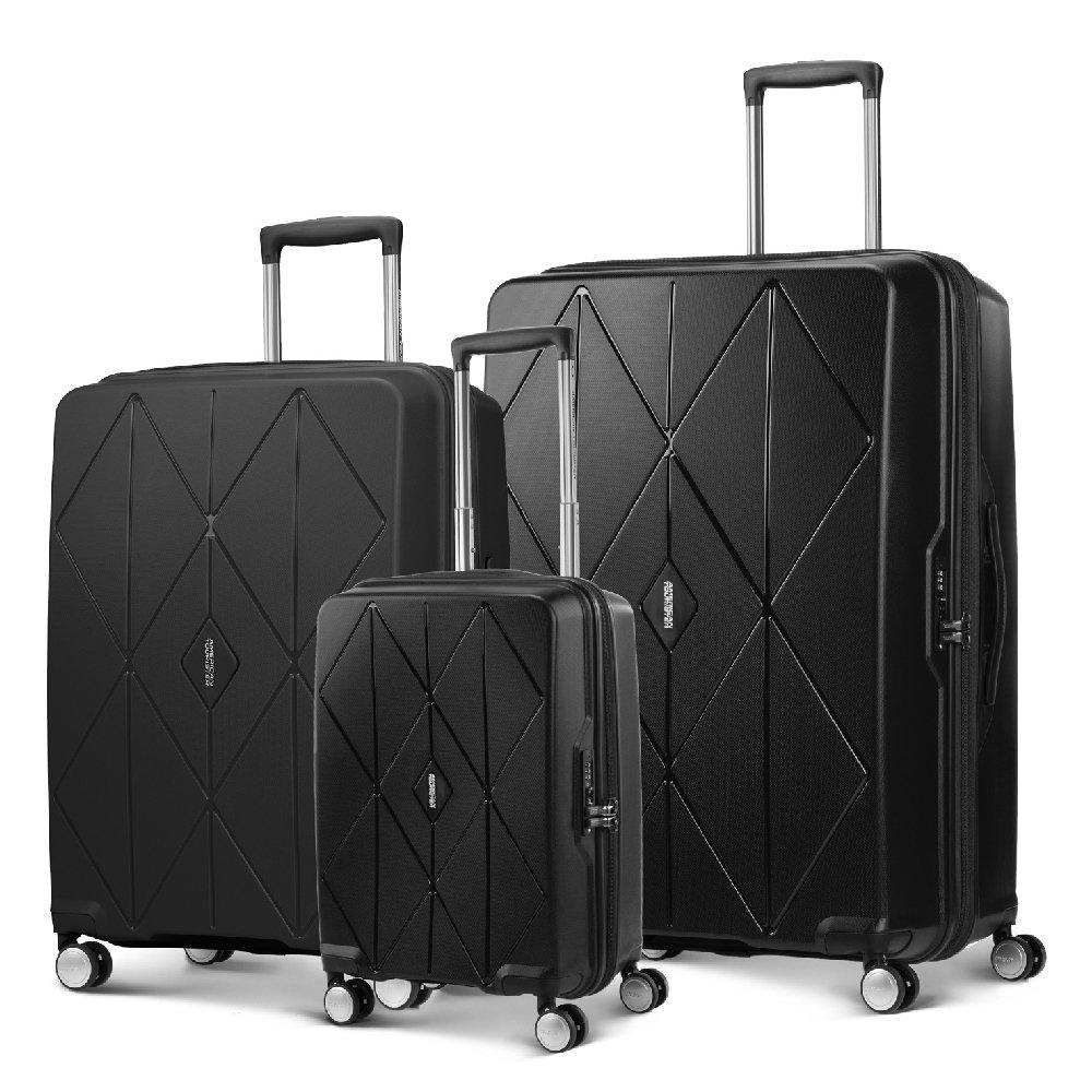 American Tourister  ARGYLE  Hard Trolley Luggage Set of 3, 55+68+81CM, QH7X09006 - Black
