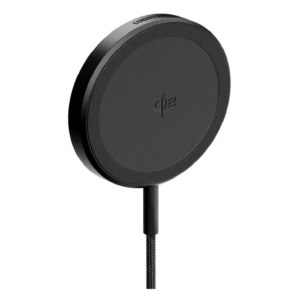 Buy Unisynk magnetic wireless charger, 15w, 10439– black in Kuwait