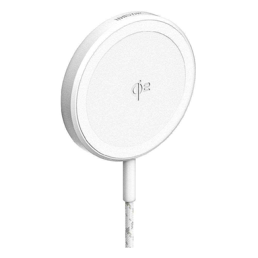 Buy Unisynk magnetic wireless charger, 15w, 10438 – white in Kuwait