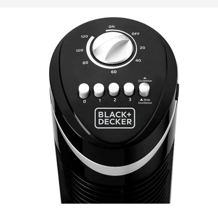 Black & Decker 50W Tower Fan, TF50-B5 - Black