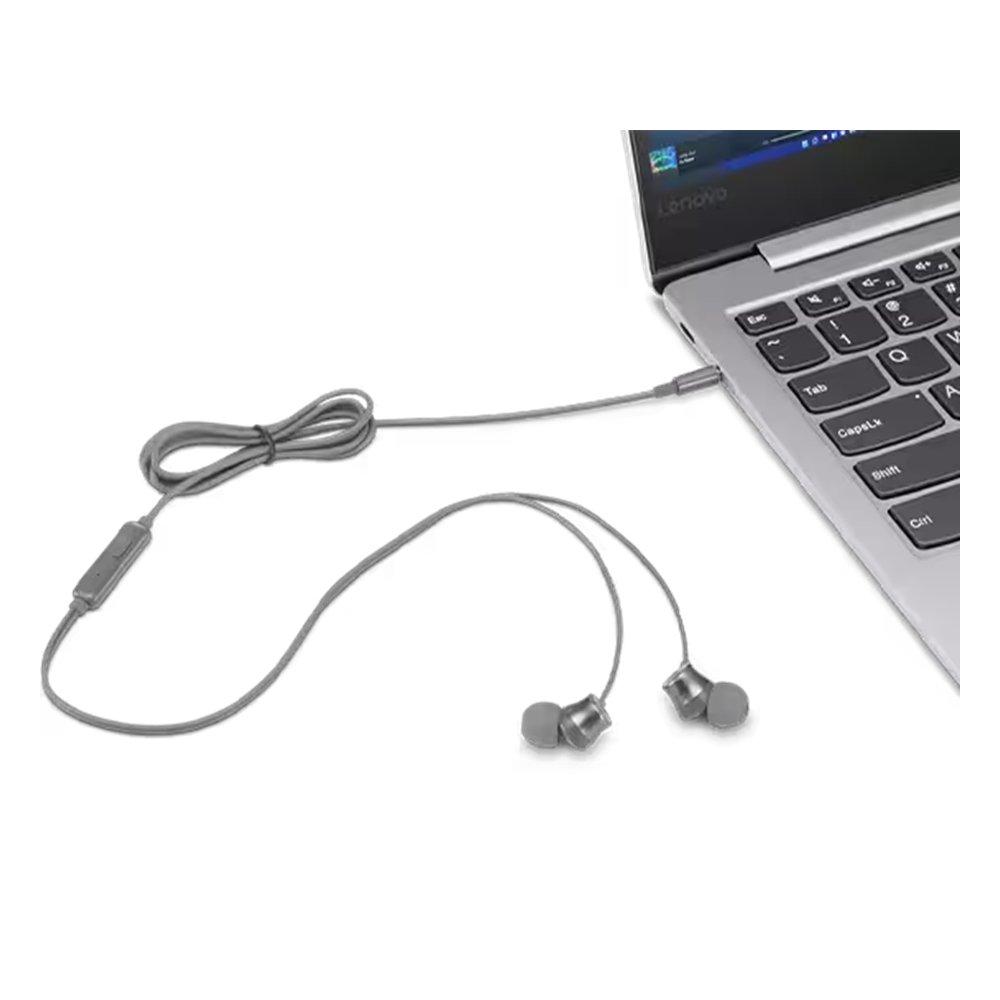 Lenovo 110 Analog In-Ear Wired Headphone, GXD1J77354 - Grey