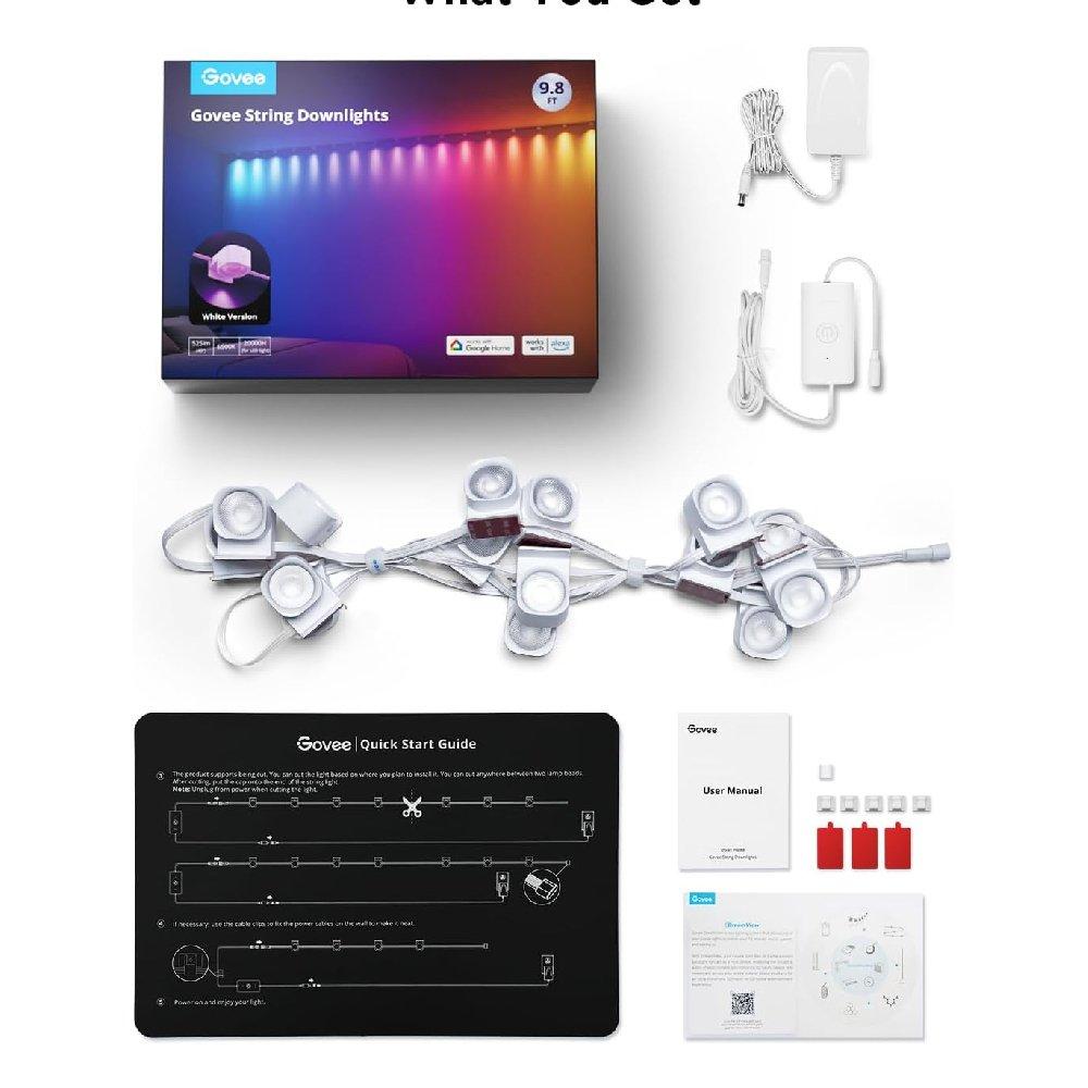 Govee RGBIC String Indoor Downlights, H608B, 3m  - Multicolor