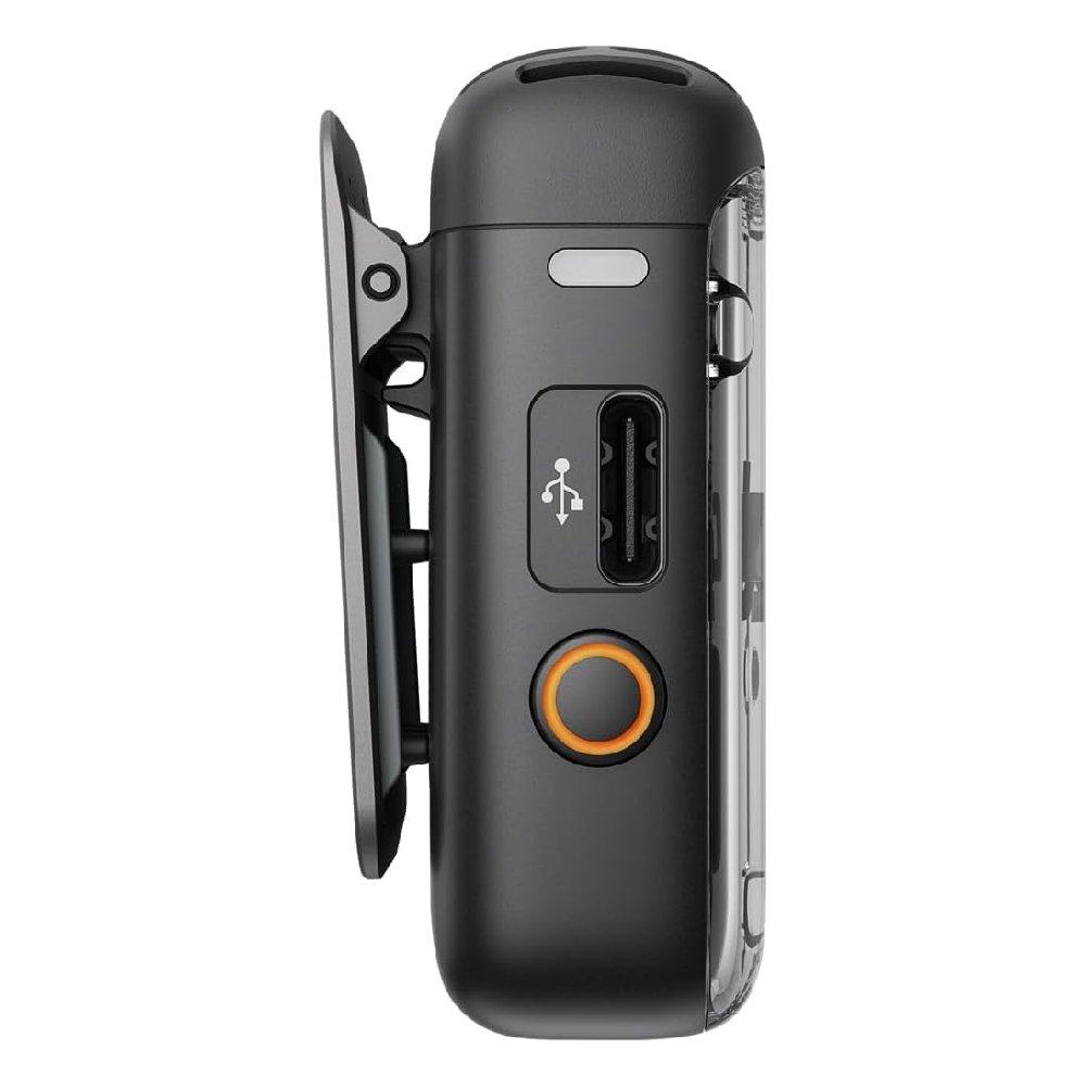 مجموعة مايك مع جهازي إرسال و موصل شبكة و حقيبة شحن من دي جيه آي، DJI-MIC200-S - أسود