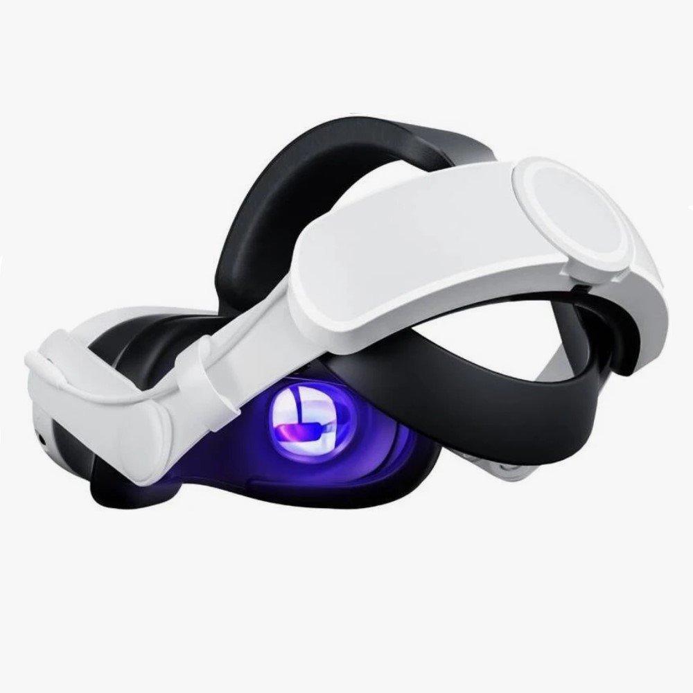 Blupebble Elite Adjustable Head Strap with 6000 mAh Powerbank Built for Quest 3,  BP-VRQ3HSTRAP=WH - White
