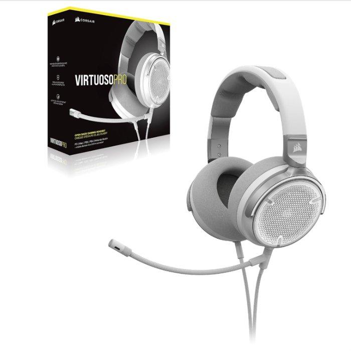 CORSAIR VIRTUOSO PRO Open Back Streaming/Gaming Headset, CA-9011371-AP - White