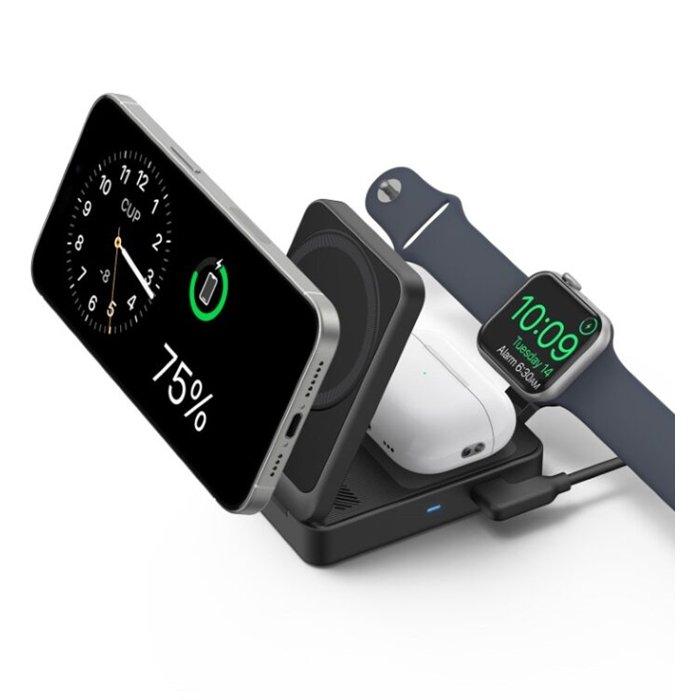 Anker MagGo 15W 3-in-1 Wireless Charger, B2557211 – Black