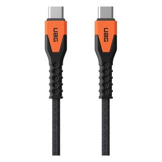 Buy Uag usb-c to usb-c cable, 1. 5m, 60w, 9b4413114097 – black & orange in Kuwait