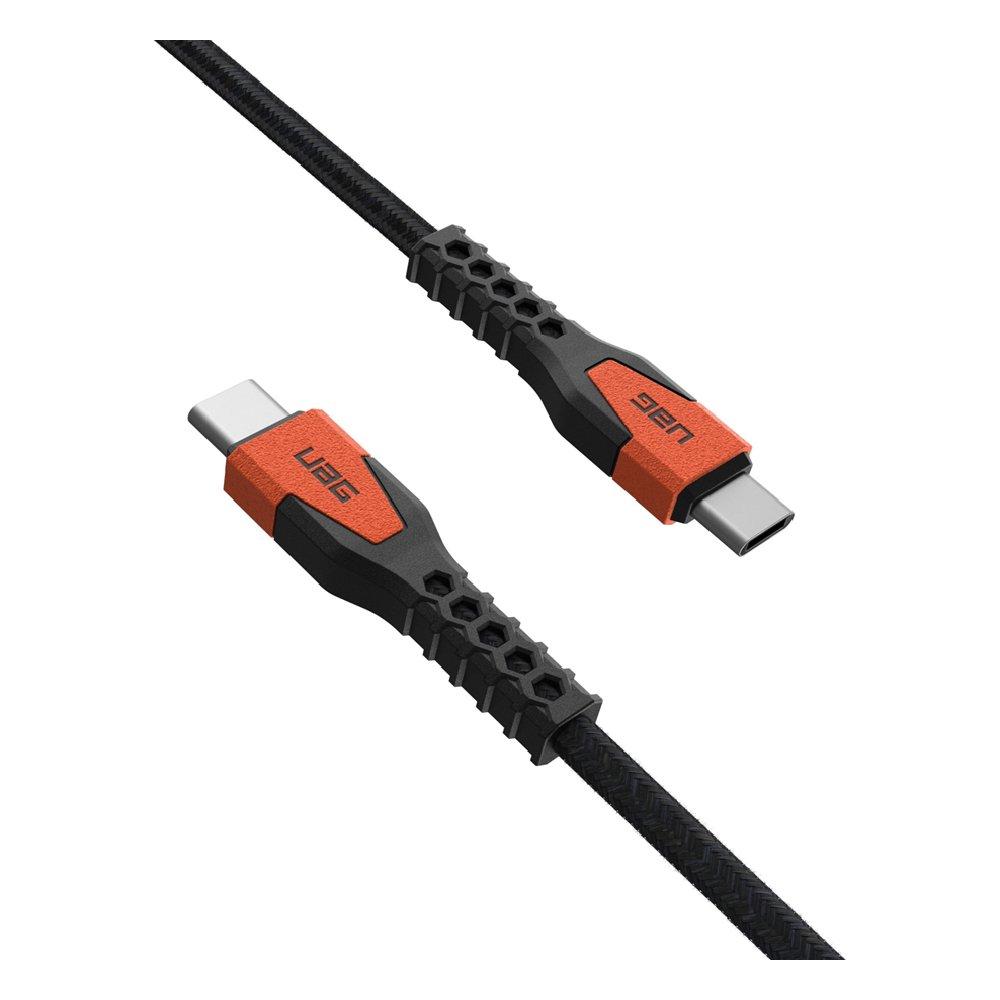 UAG USB-C to USB-C Cable, 1.5M, 60W, 9B4413114097 – Black & Orange