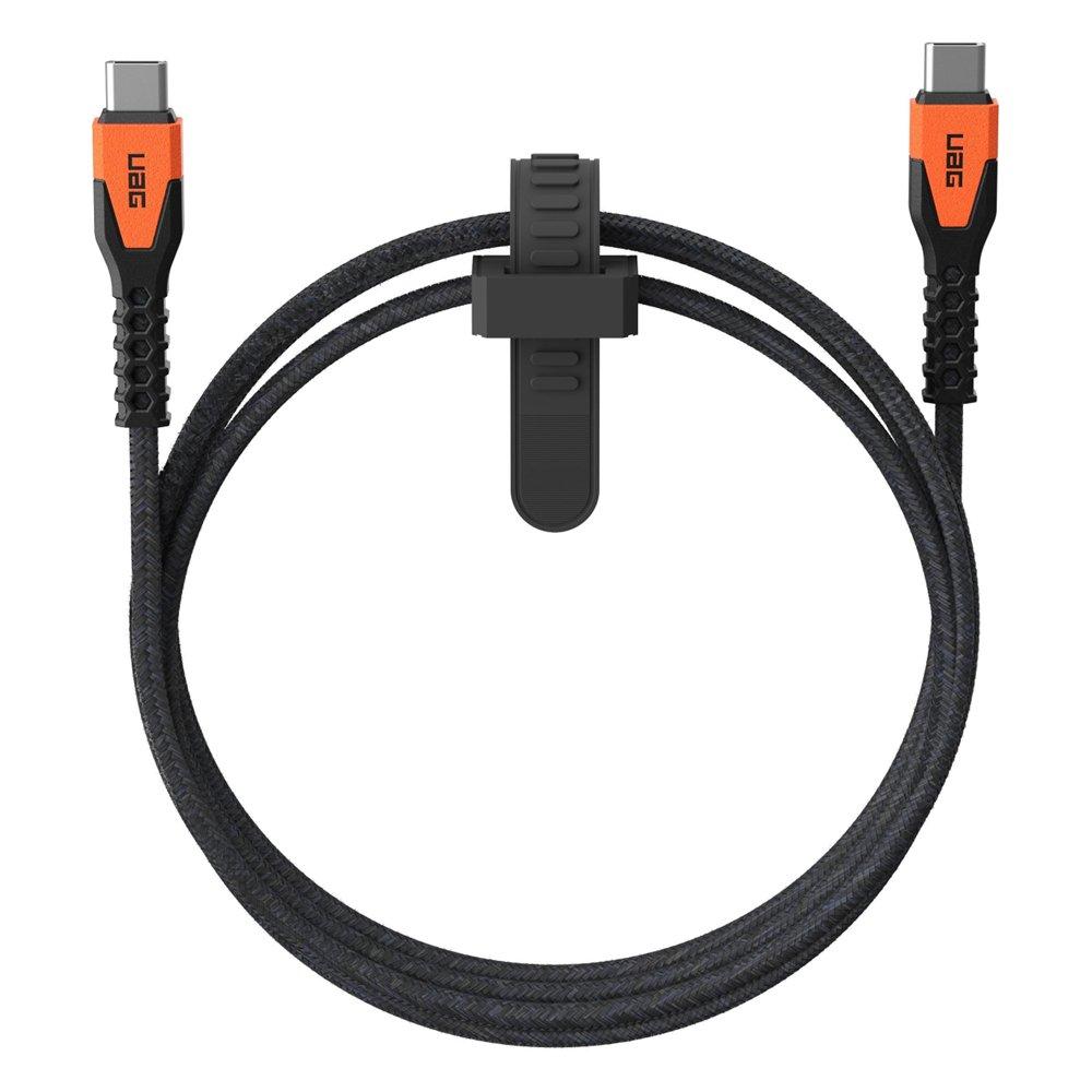 UAG USB-C to USB-C Cable, 1.5M, 60W, 9B4413114097 – Black & Orange