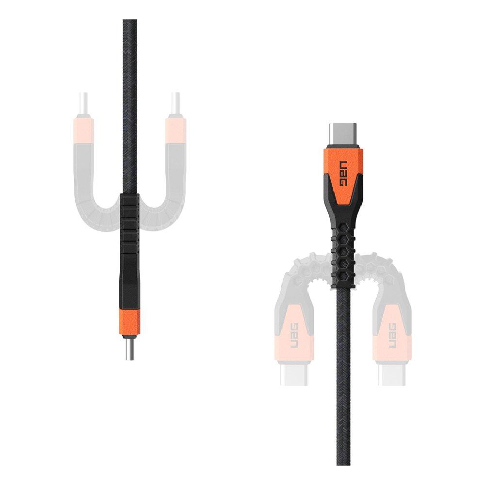 UAG USB-C to USB-C Cable, 1.5M, 60W, 9B4413114097 – Black & Orange
