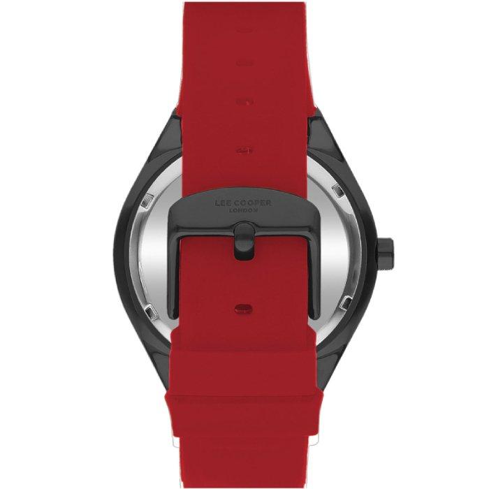 Lee Cooper Men's Watch, Analog, Leather Strap, 43mm, LC07936.688 - Red