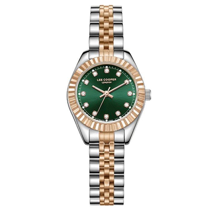 Lee Cooper Women's Watch, Analog, Stainless Steel Strap, 27.5mm, LC07956.570 - Silver/Gold