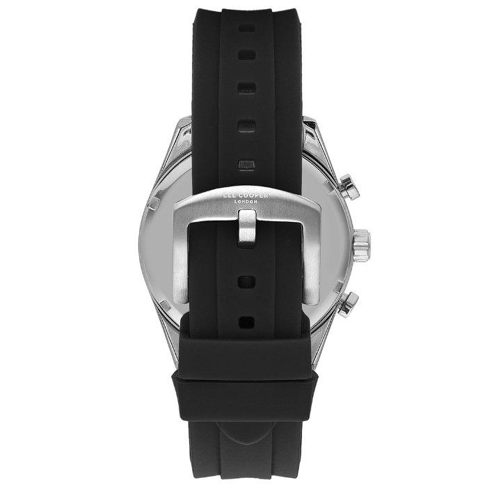 Lee Cooper Men's Watch, Multifunction, Silicone Strap, 44mm, LC07987.351-  Black