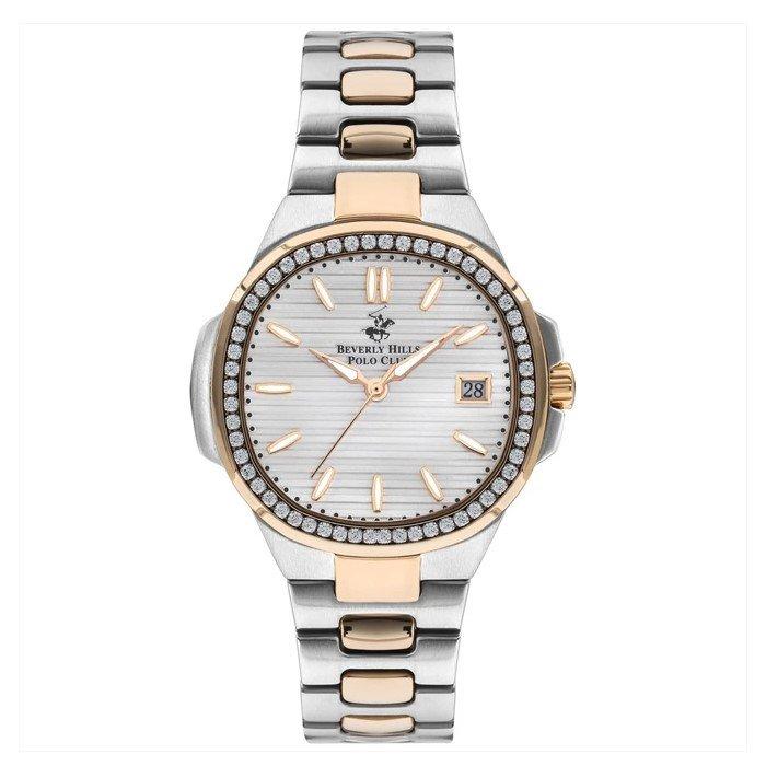 Beverly Hills Polo Women's Watch, Analog, Metal Strap, 36mm, BP3320X.530 - Silver / Rose Gold