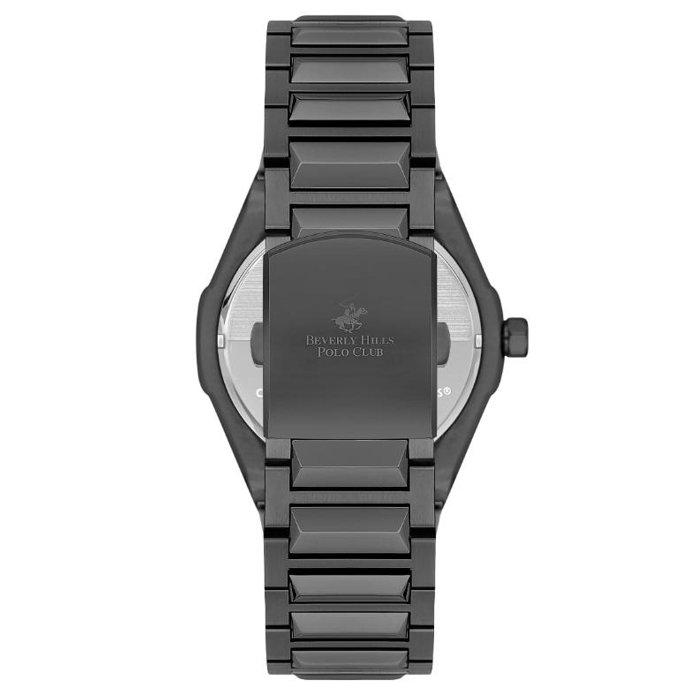 Beverly Hills Polo Men's Watch, Multifunction, Metal Strap, 42mm, BP3554X.850 - Black