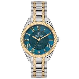 Buy Beverly hills polo women's watch, analog, metal strap, 35mm, bp3571c. 270 - silver/ gold in Kuwait