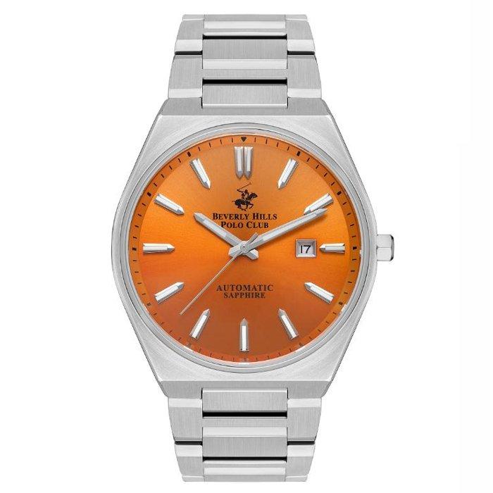 Beverly Hills Polo Men's Watch, Automatic, Metal Strap, 44mm, BP3574X.380 - Silver