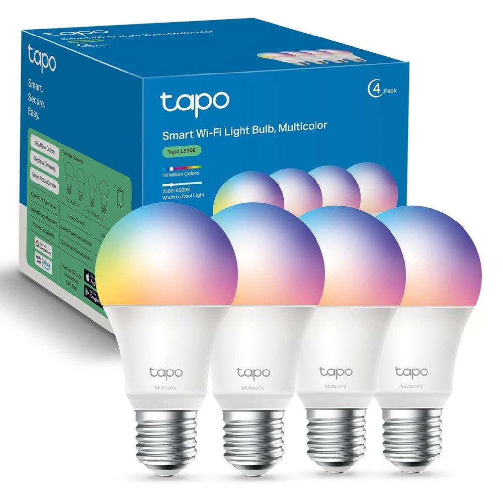 TP Link Smart Wi-Fi Light Bulb,Tapo L530E(4-pack) - Multicolor