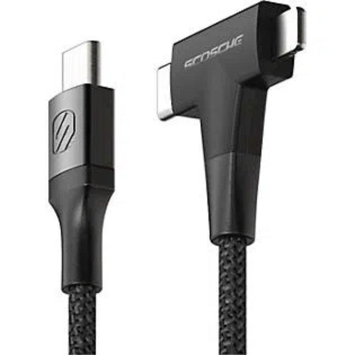 Scosche StrikeLine 2-in-1 USB-C to C/Lightning Cable, CCi4B4T-SP - Black