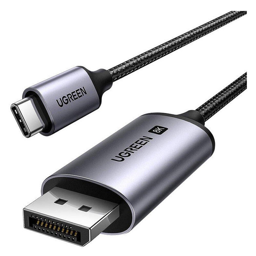 Buy Ugreen usb-c to displayport 8k 1m cable, cm556 – grey in Kuwait