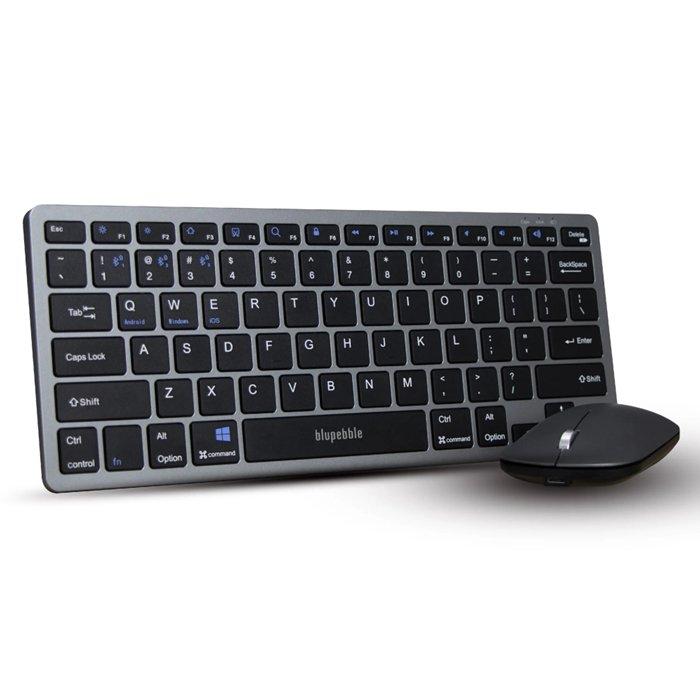 Bluepebble Magic Pebble Combo of Wireless Keyboard and Mouse, BP-MPCKM-AR-GY – Grey