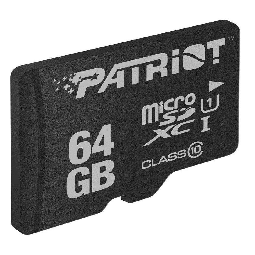 Patriot 64GB LX Series UHS-I microSDXC Memory Card, PSF64GMDC10 - Black