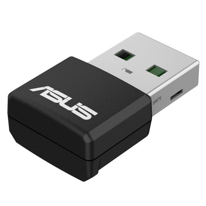 Asus USB Adapter, Wi-Fi 6, Dual-Band, USB-AX55 Nano – Black