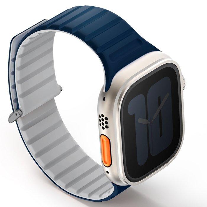 Uniq Revix Evo Reversible Strap for Apple Watch 49/45/44/42mm, 49MM-REVERBLUCHK – Royal Blue/Chalk