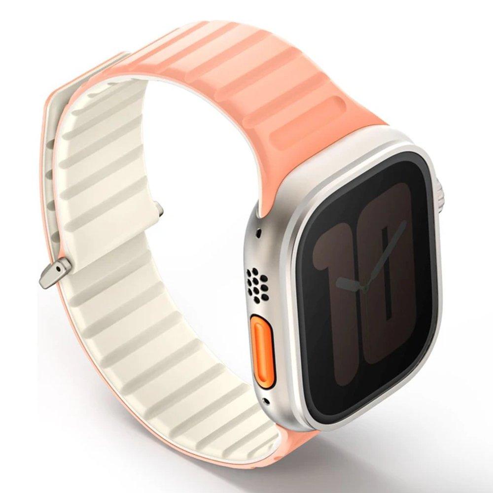 UNIQ Revix Evo Reversible Apple Watch Strap, 49/45/44/42mm - Pink & Cream