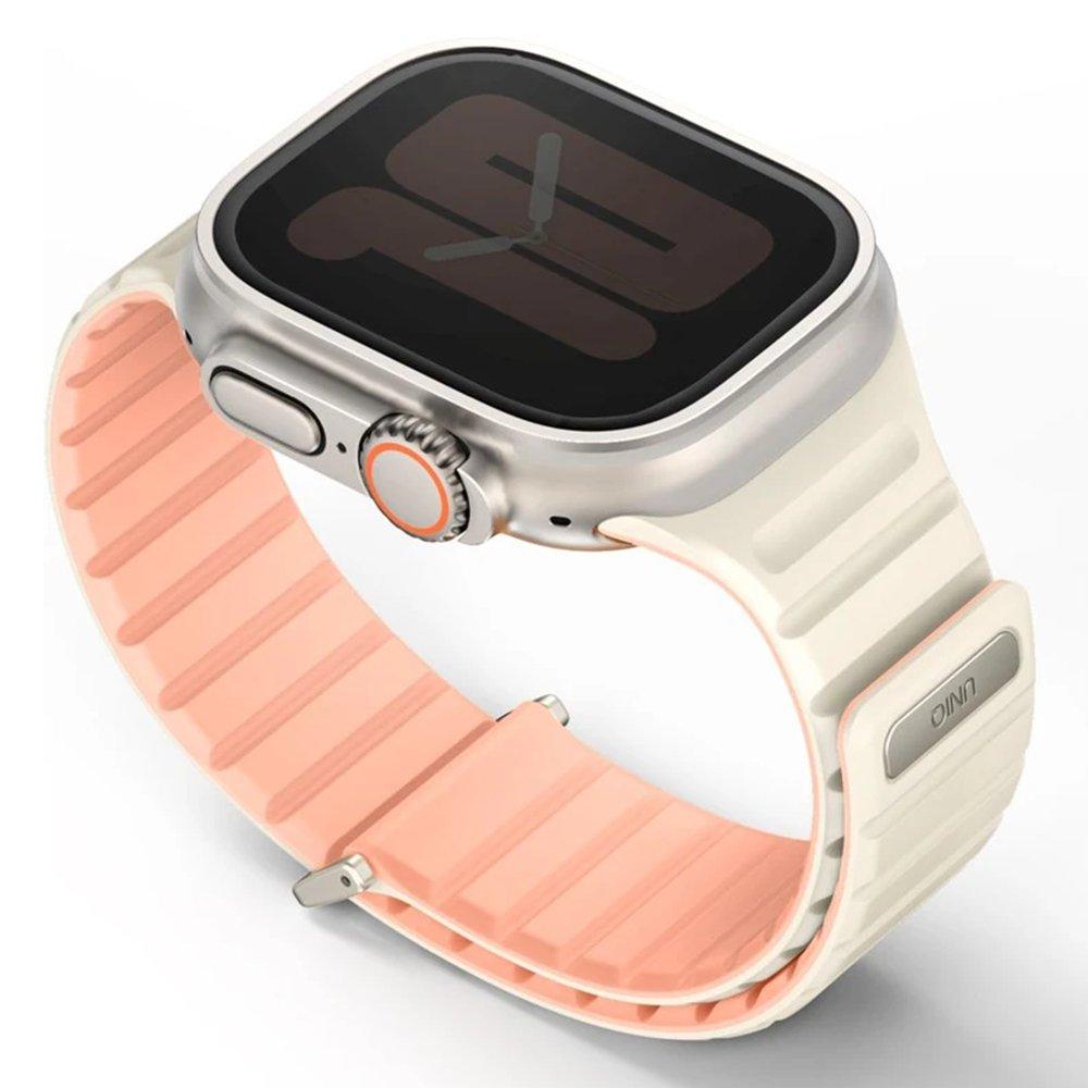 UNIQ Revix Evo Reversible Apple Watch Strap, 49/45/44/42mm - Pink & Cream