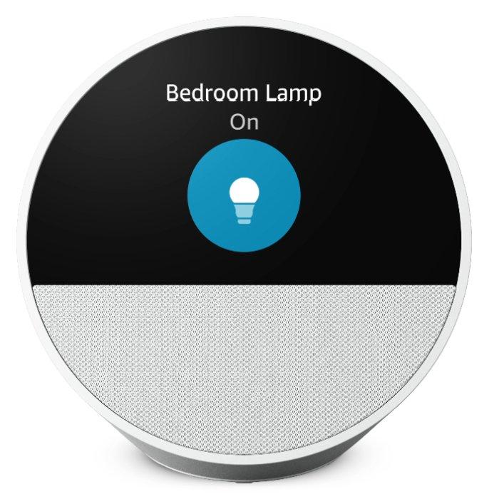 Amazon Echo Spot Smart Alarm Clock with Vibrant Sound + Alexa, B0BFCBKXWL - Glacier White