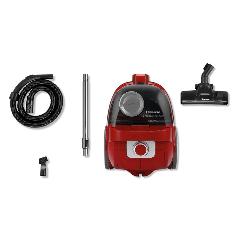 Hisense Canister Vacuum Cleaner, 1900W, 2.2 L, VC1901GACRCY - Red