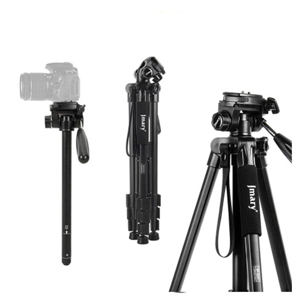 JMARY 2-in-1 Monopod Aluminum Tripod, 1.65M, KP-2254 – Black
