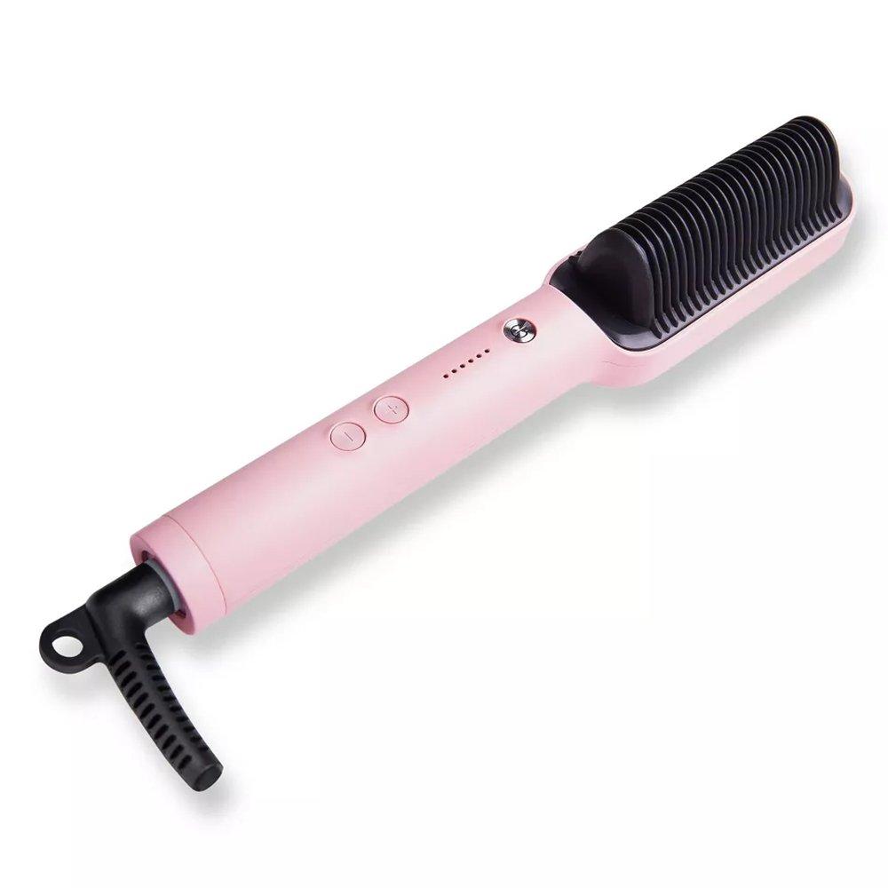 TYMO Hair Straightening Brush, 5 Temperature Settings, HC100R - Pink